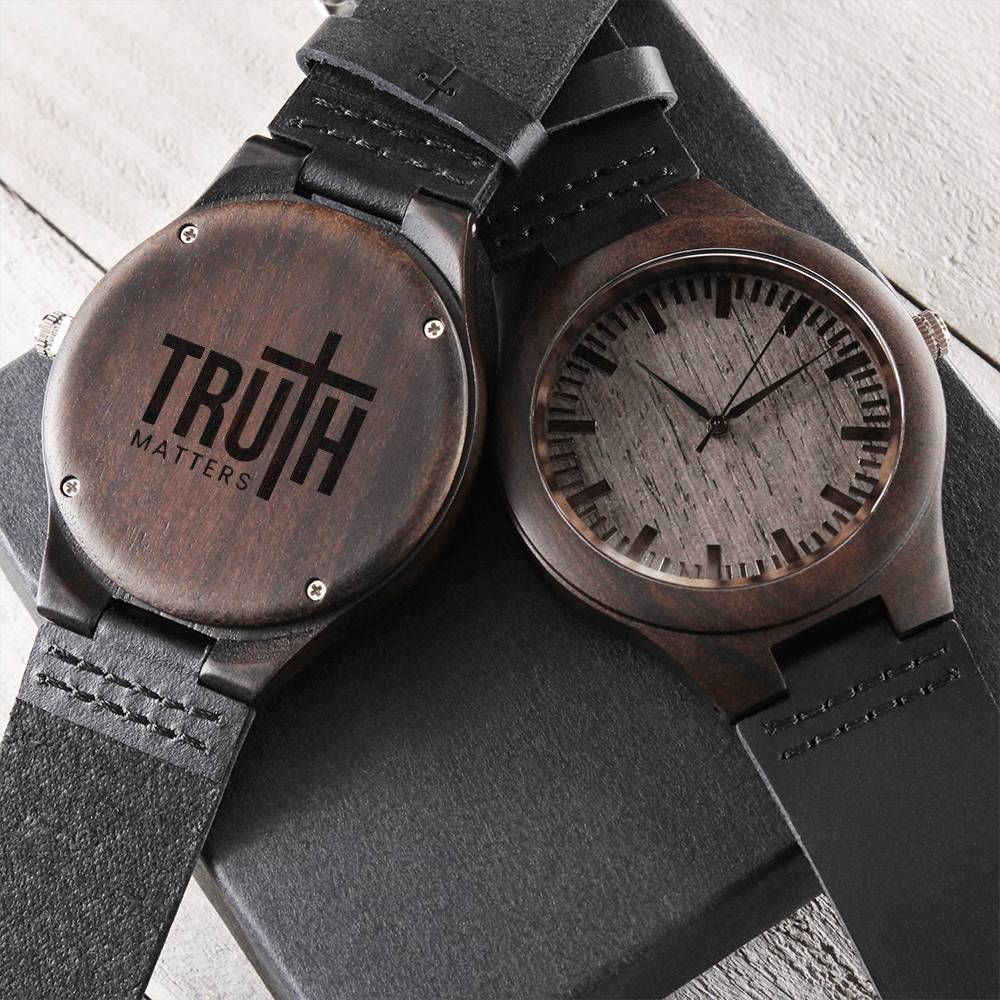 Christian Watch Truth Matters Engraved Wooden Sandalwood Watches