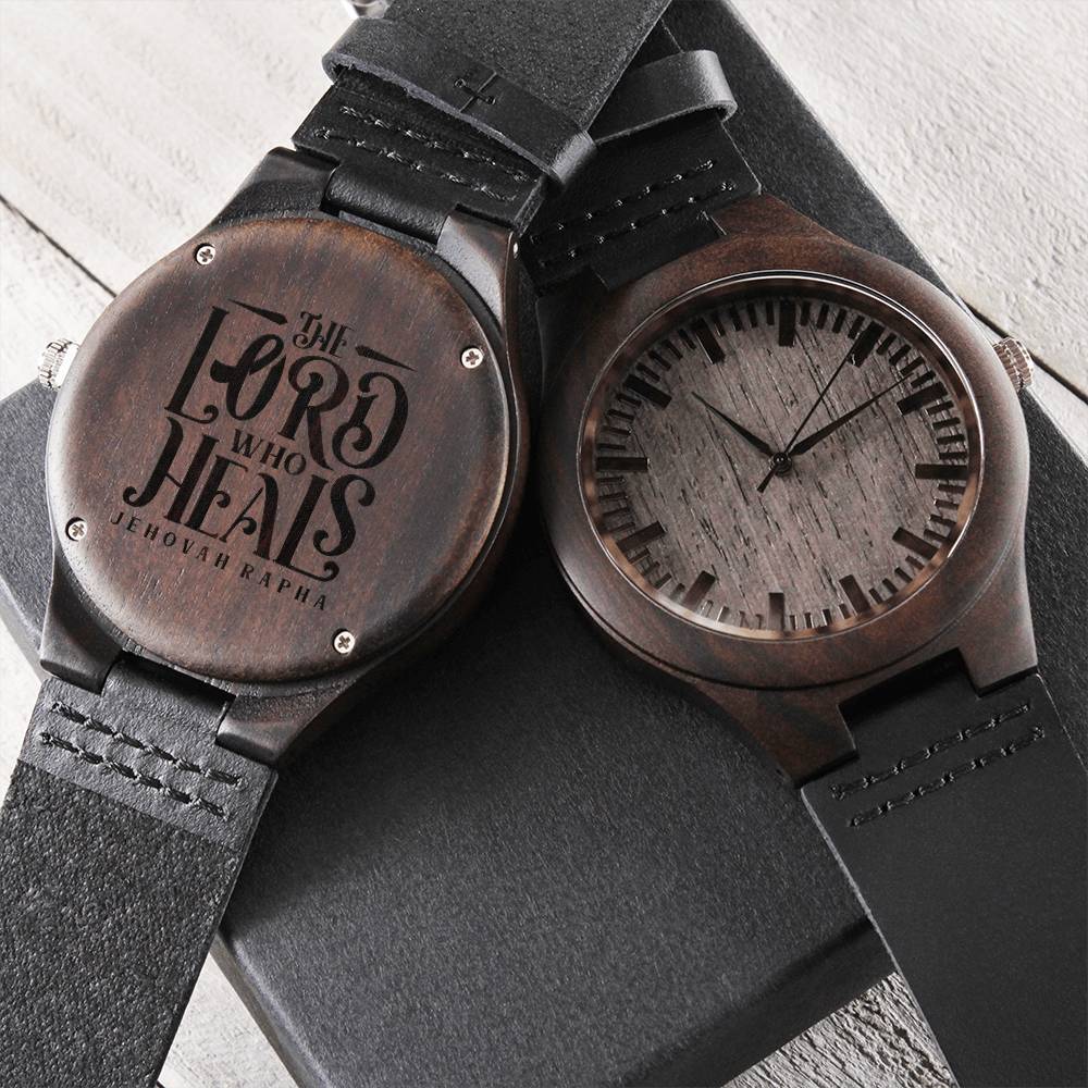 Christian Watch The Lord Who Heals Engraved Wooden Sandalwood Watches