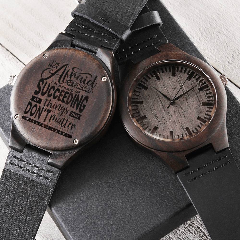 Christian Watch Things That Don't Matter Engraved Wooden Sandalwood Watches