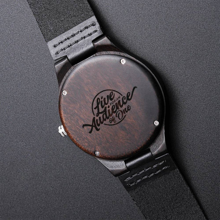 Christian Watch Audience of One Engraved Wooden Sandalwood Watches