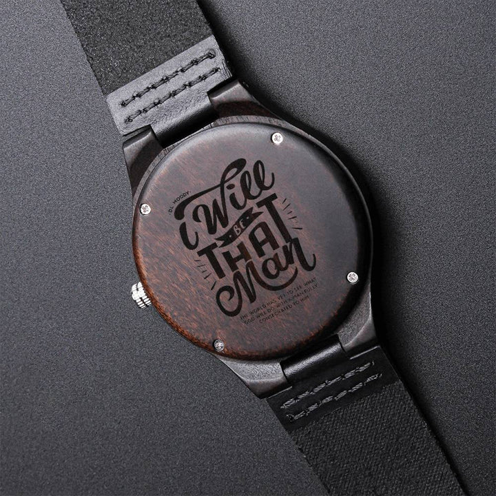 Christian Watch I Will Be That Man Engraved Wooden Sandalwood Watches