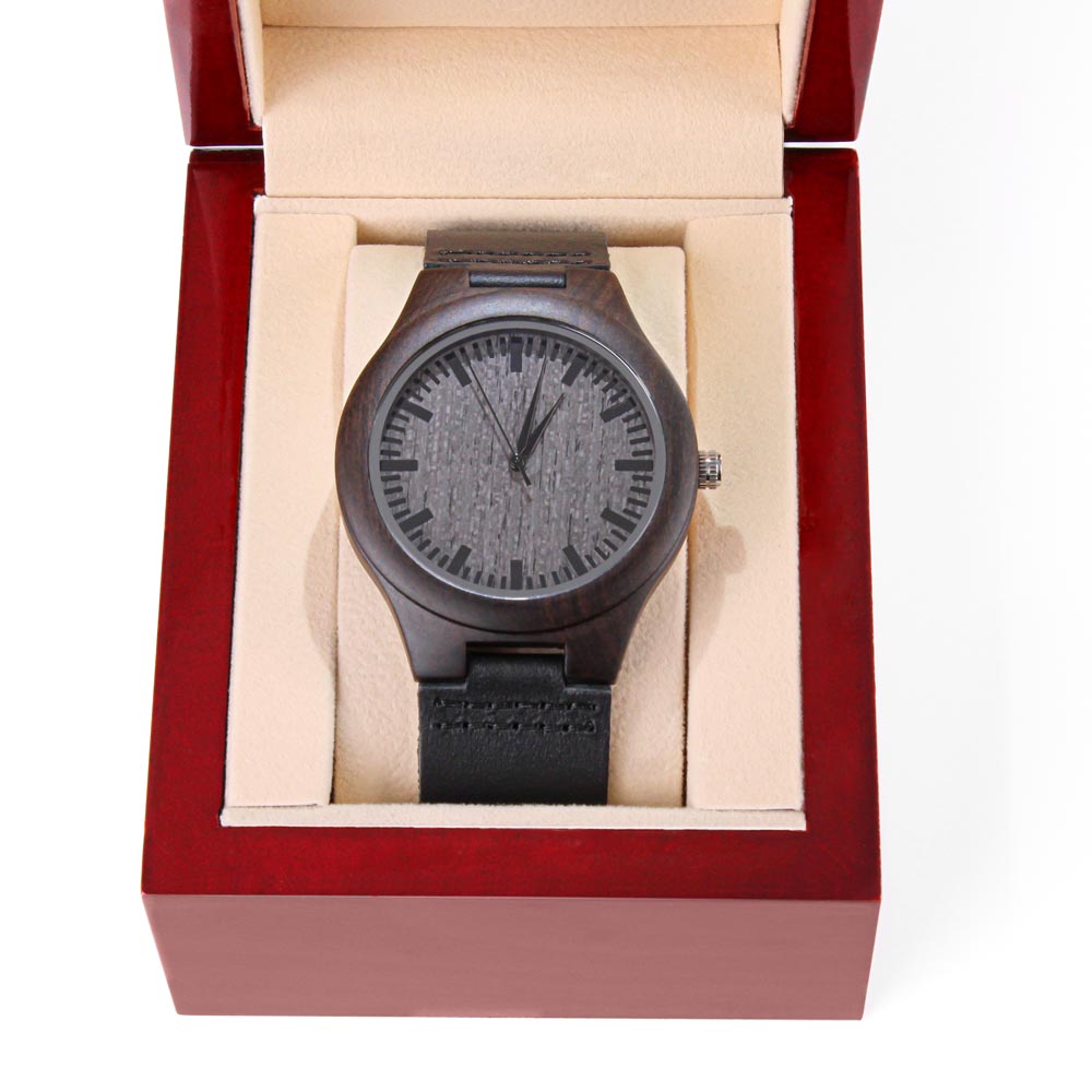 Christian Watch Audience of One Engraved Wooden Sandalwood Watches