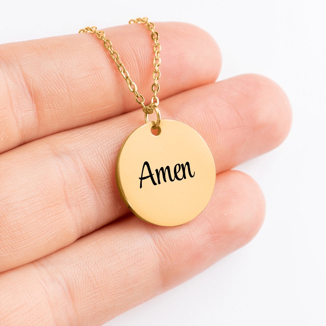 Christian Necklace Amen Pendant Pendant Necklaces