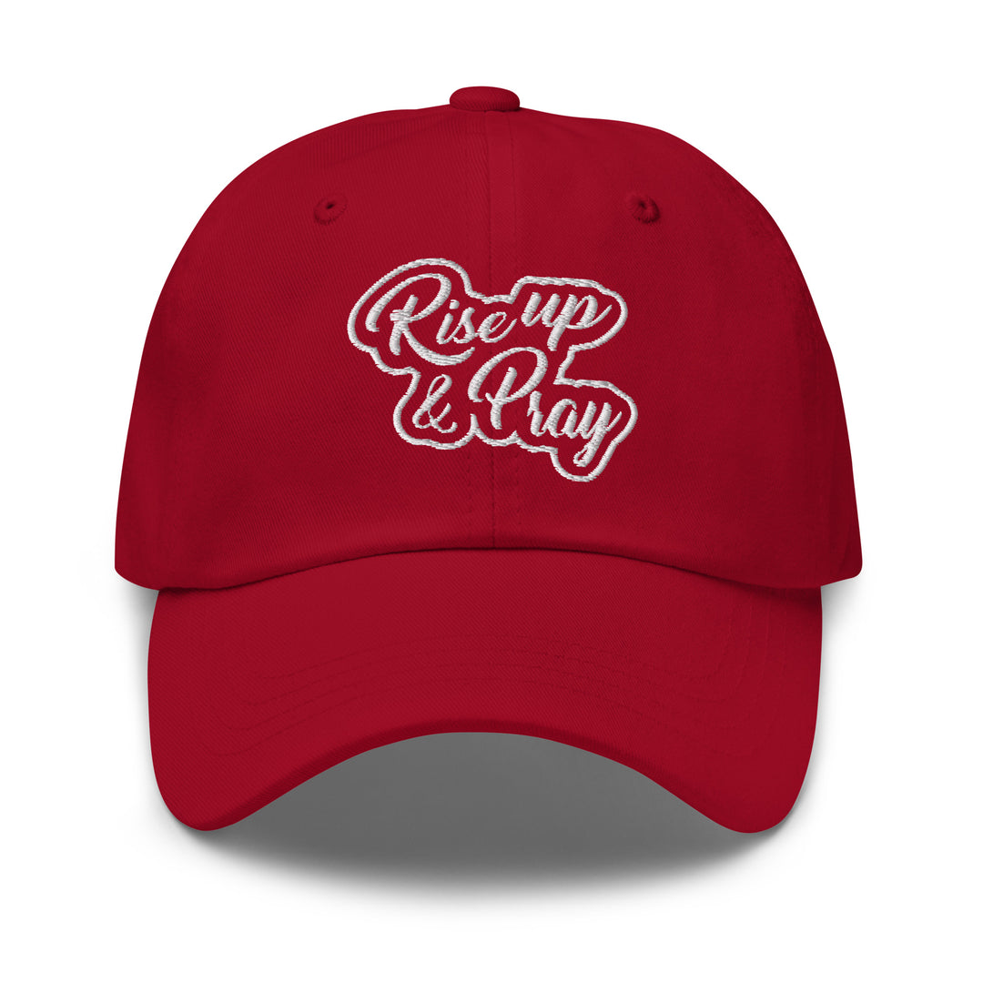 Christian Hat Rise Up & Pray Classic Dad Classic Dad Hat Cranberry