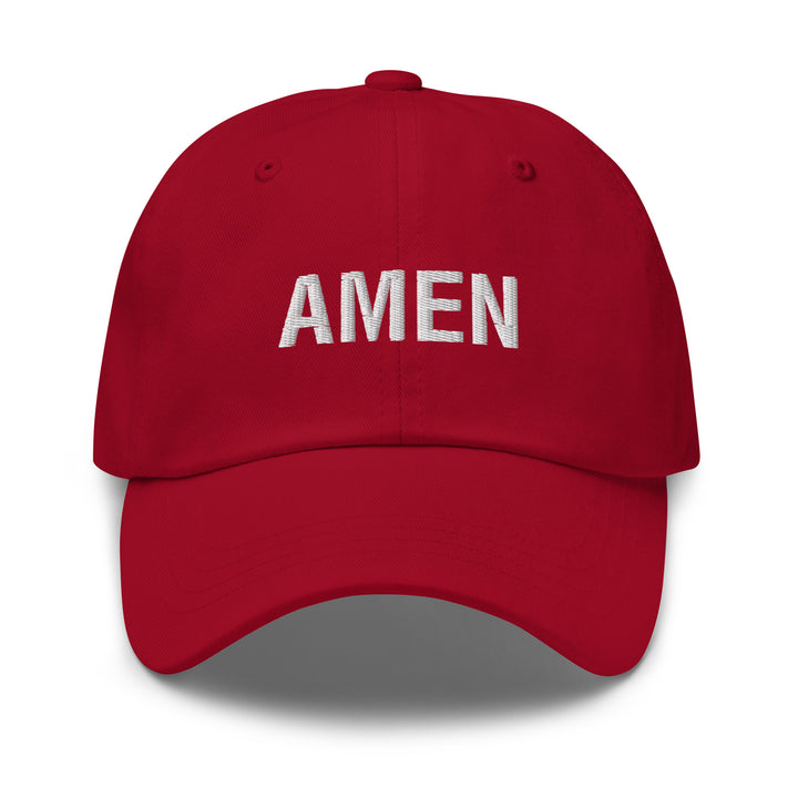 Christian Hat Amen Classic Dad Classic Dad Hat Cranberry