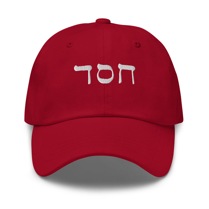 Christian Hat Hesed Hebrew Classic Dad Classic Dad Hat Cranberry