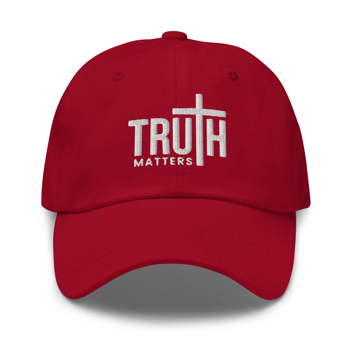 Christian Hat Truth Matters Classic Dad Classic Dad Hat Cranberry