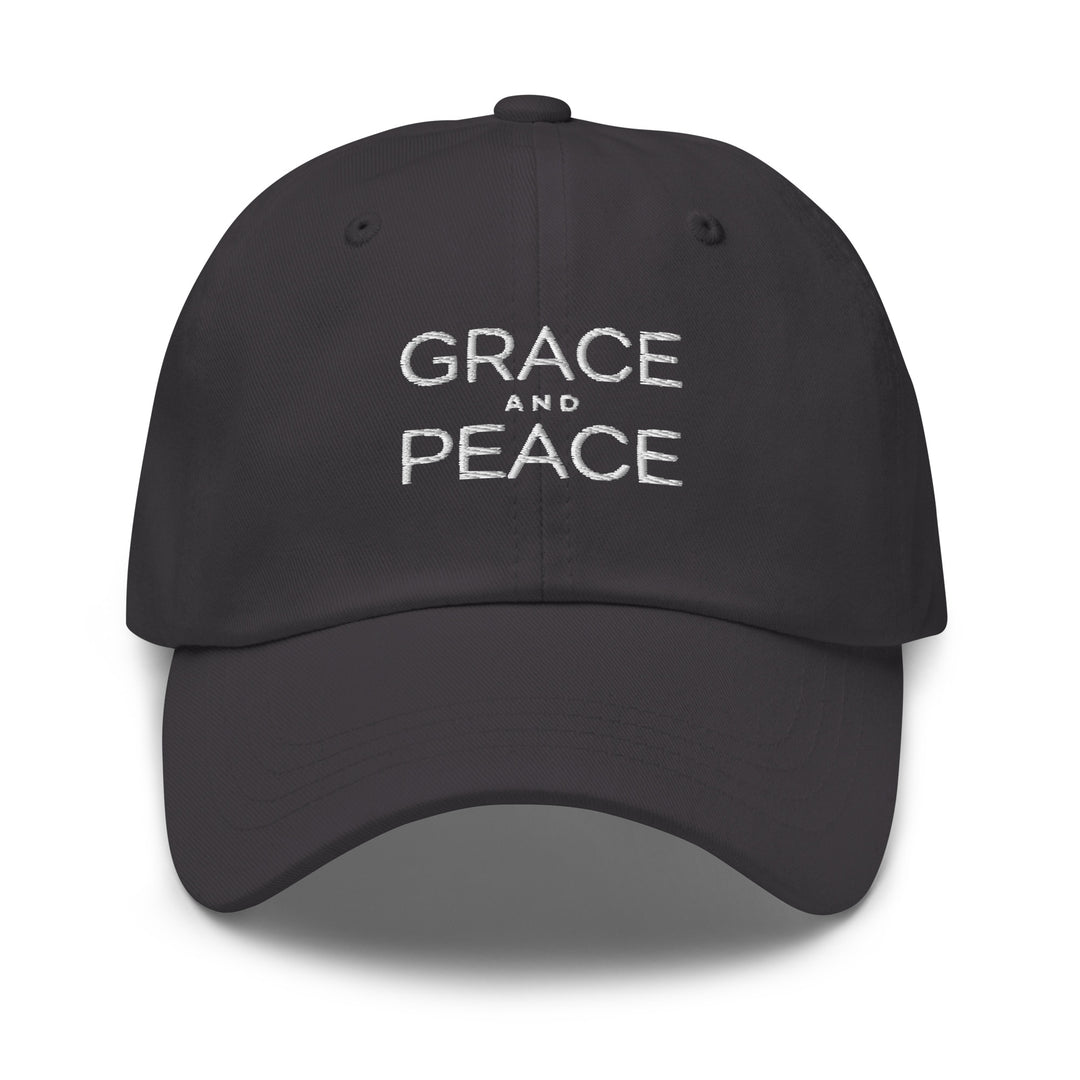 Christian Hat Grace and Peace Classic Dad Classic Dad Hat Dark Grey