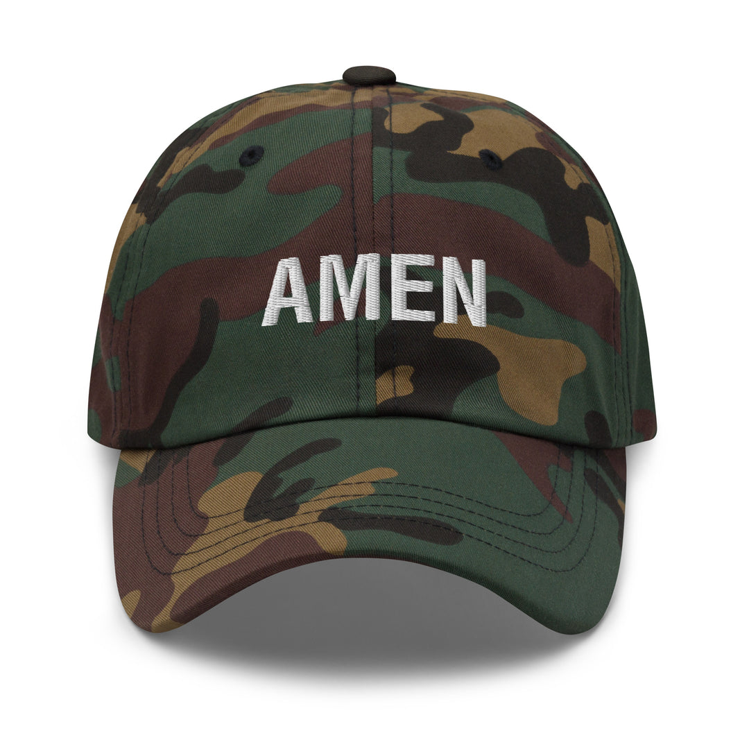 Christian Hat Amen Classic Dad Classic Dad Hat Green Camo