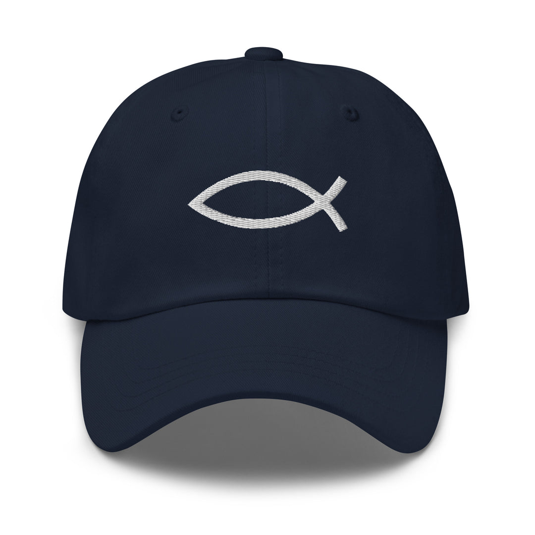 Christian Hat ΙΧΘΥΣ Fish Classic Dad Classic Dad Hat Navy