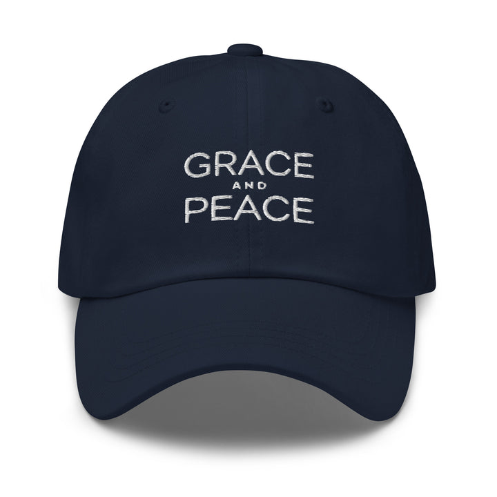 Christian Hat Grace and Peace Classic Dad Classic Dad Hat Navy