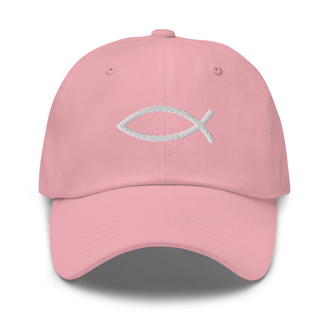 Christian Hat ΙΧΘΥΣ Fish Classic Dad Classic Dad Hat Pink