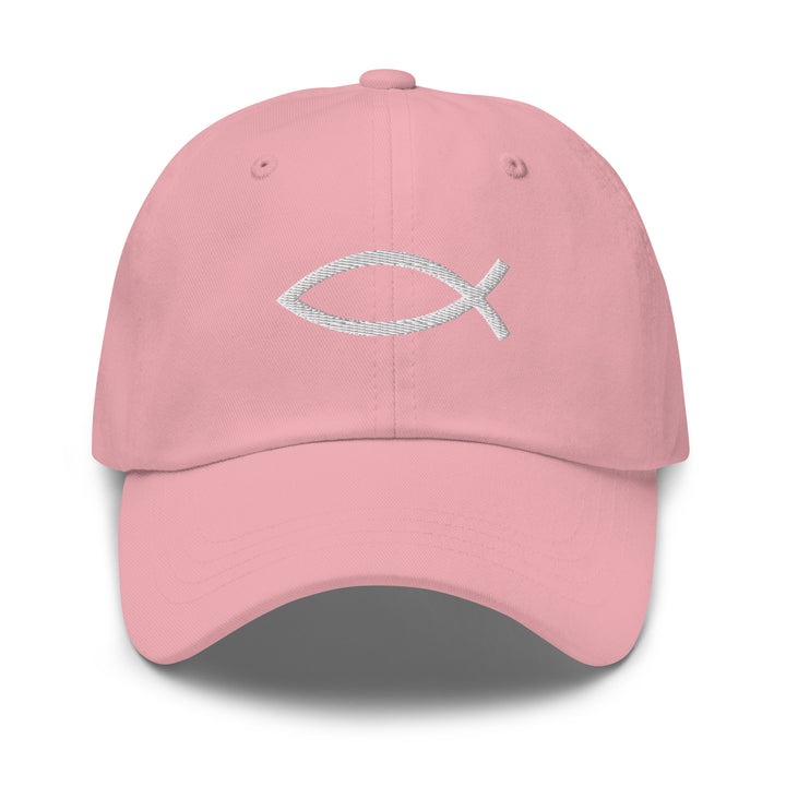 Christian Hat ΙΧΘΥΣ Fish Classic Dad Classic Dad Hat Pink