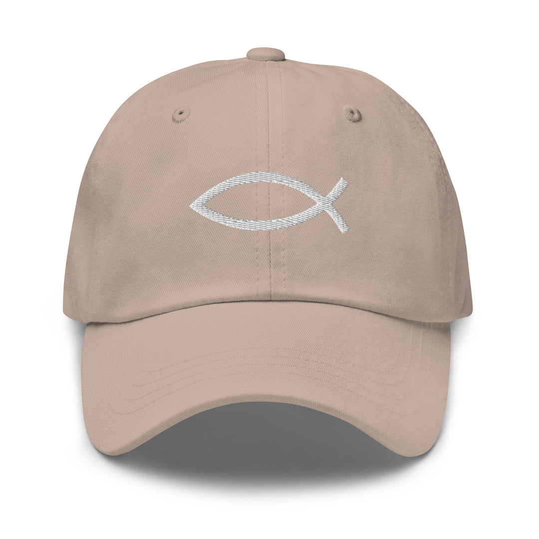 Christian Hat ΙΧΘΥΣ Fish Classic Dad Classic Dad Hat Stone