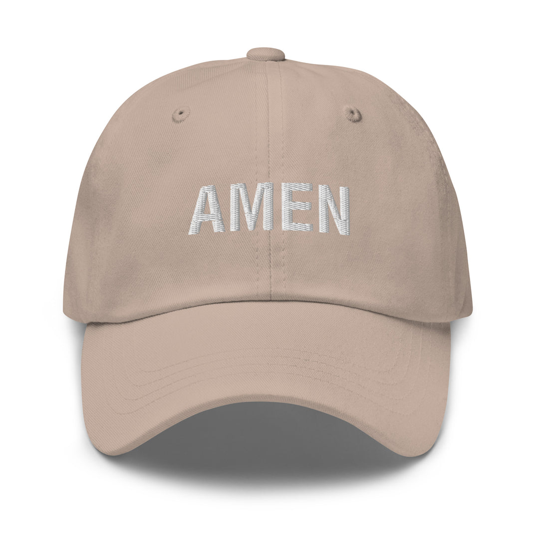 Christian Hat Amen Classic Dad Classic Dad Hat Stone