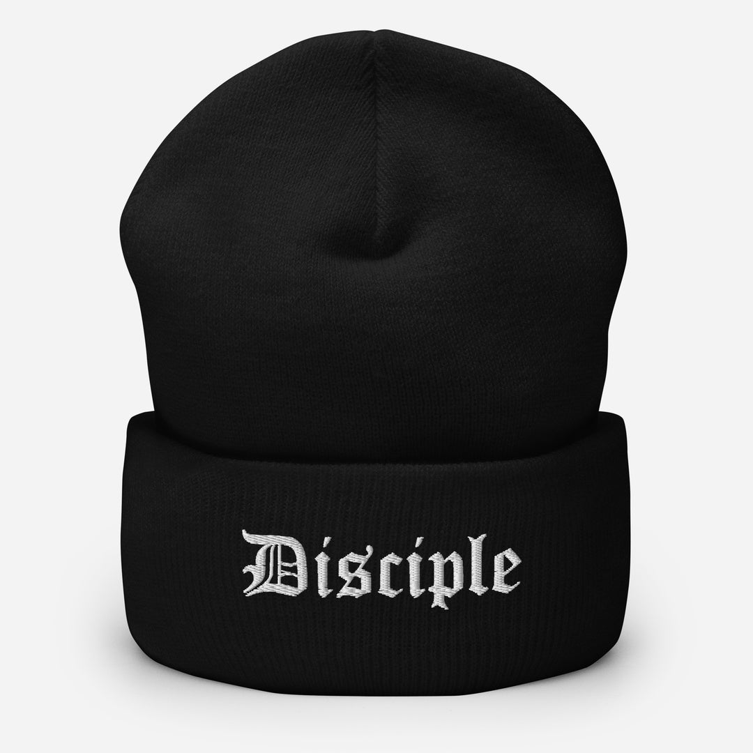 Christian Hat Disciple Beanie Cuffed Beanie Black