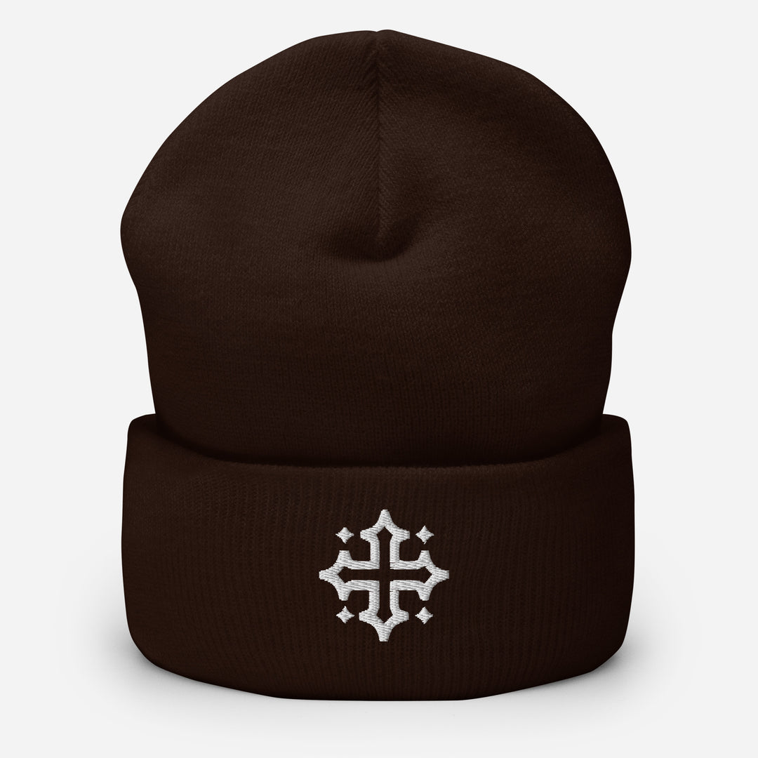 Christian Hat Acts 29 Cross Beanie Cuffed Beanie Brown