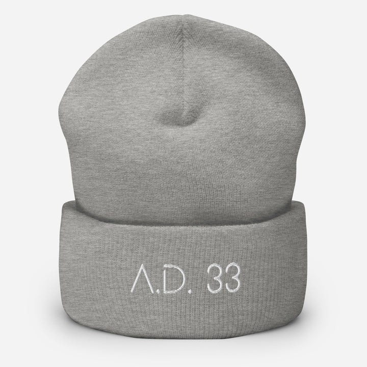 Christian Hat AD 33 Beanie Cuffed Beanie Heather Grey