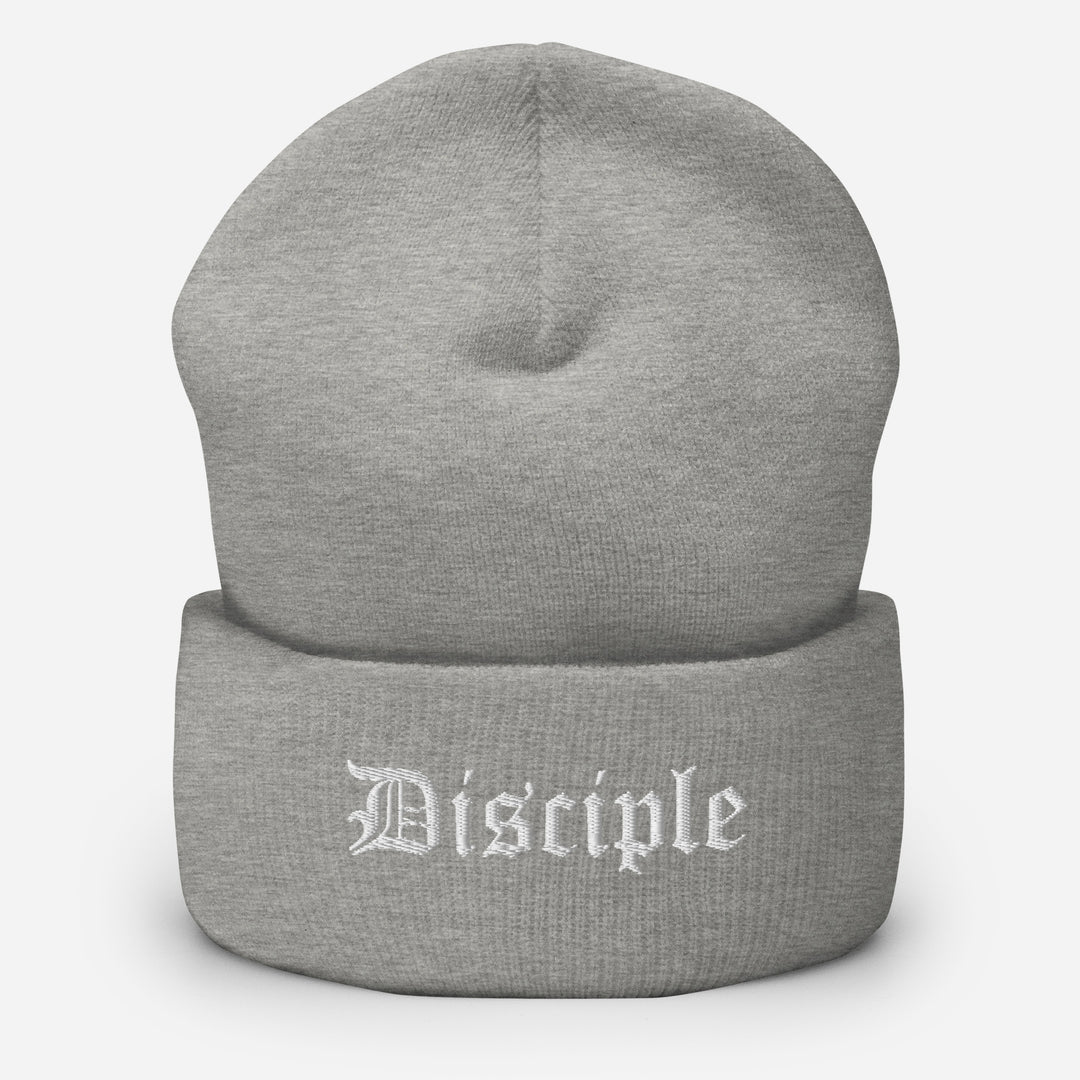 Christian Hat Disciple Beanie Cuffed Beanie Heather Grey