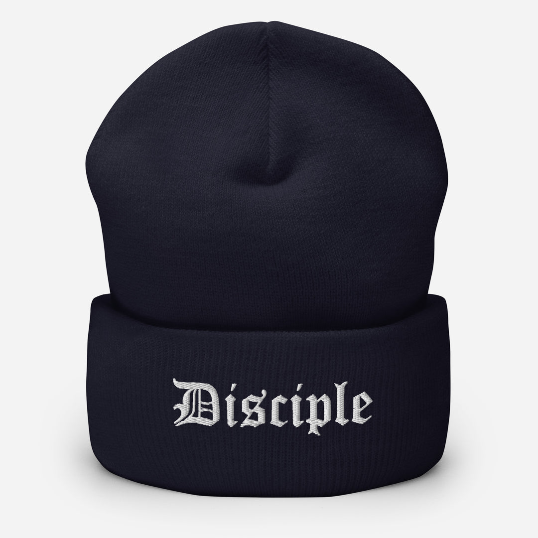 Christian Hat Disciple Beanie Cuffed Beanie Navy