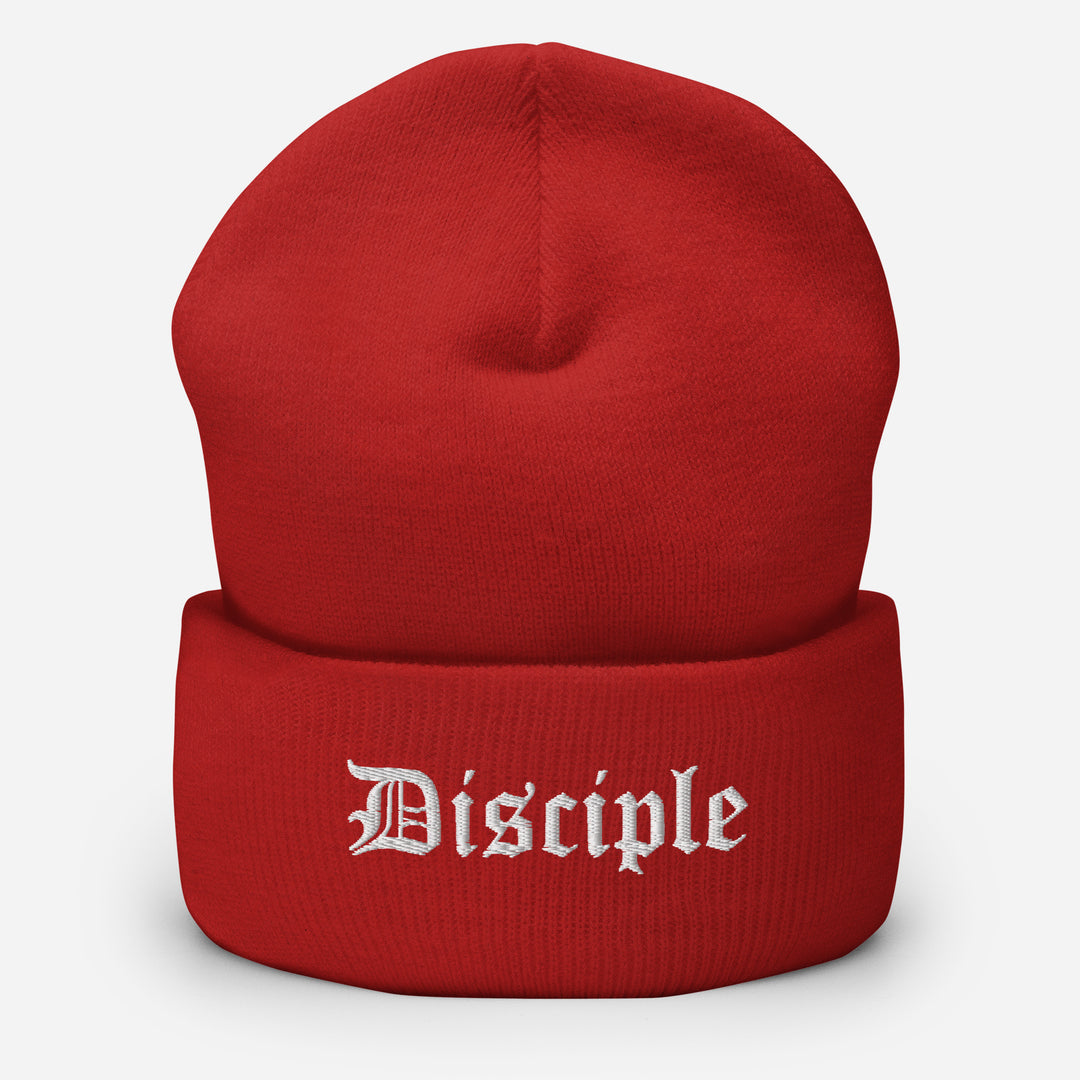 Christian Hat Disciple Beanie Cuffed Beanie Red