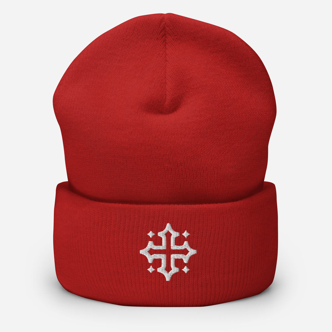 Christian Hat Acts 29 Cross Beanie Cuffed Beanie Red