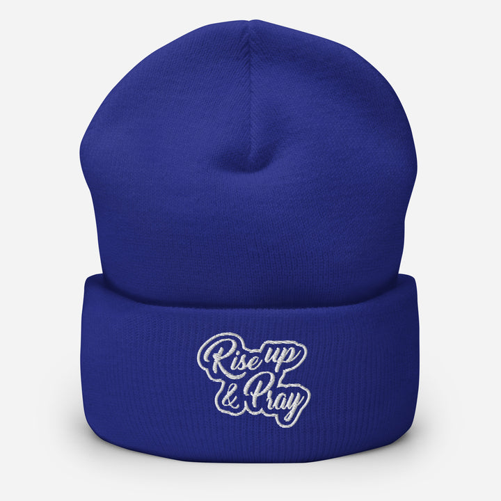 Christian Hat Rise Up & Pray Beanie Cuffed Beanie Royal