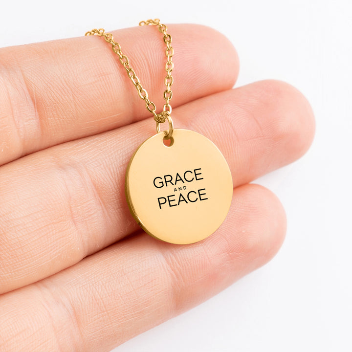 Christian Necklace Grace and Peace Pendant Pendant Necklaces