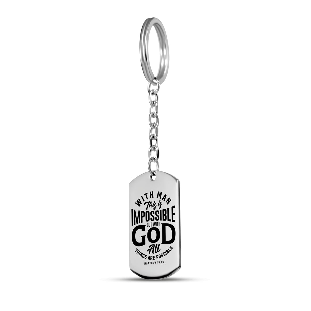 Christian Keychain All Things Are Possible Tag Tag Keychains