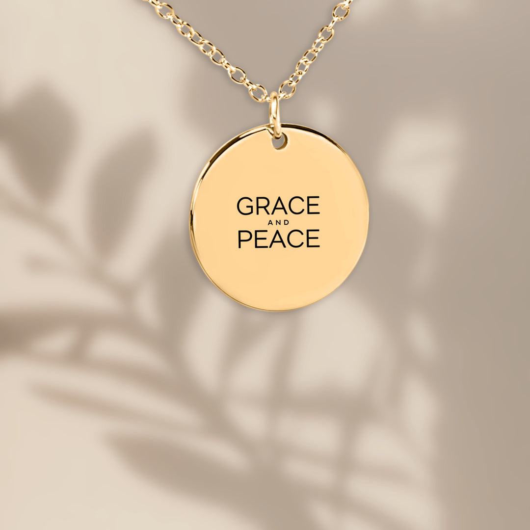 Christian Necklace Grace and Peace Pendant Pendant Necklaces