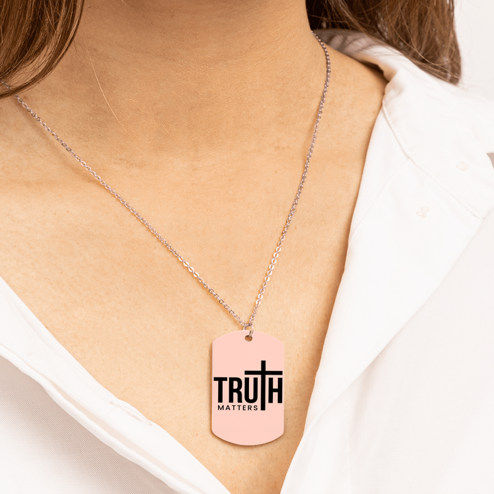 Christian Necklace Truth Matters Tag Tag Necklaces