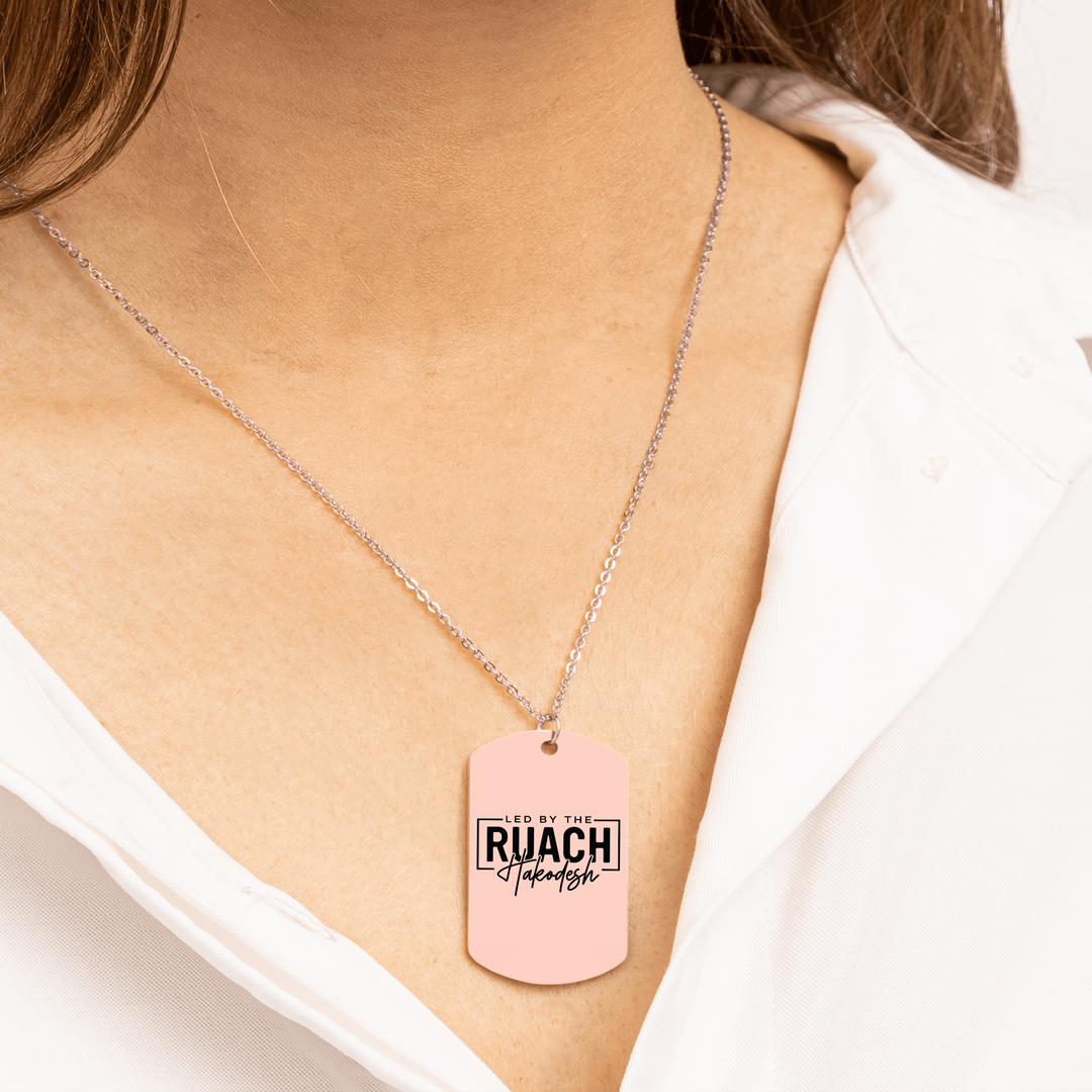 Christian Necklace Led By Ruach Hakodesh Tag Tag Necklaces