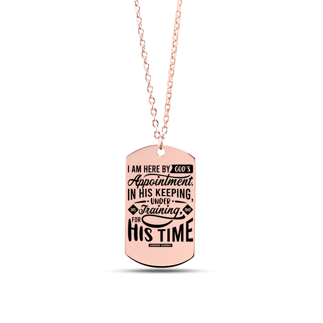 Christian Necklace His Time Tag Tag Necklaces