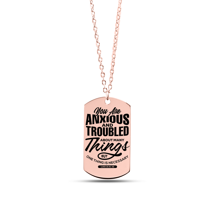 Christian Necklace Anxious And Troubled Tag Tag Necklaces