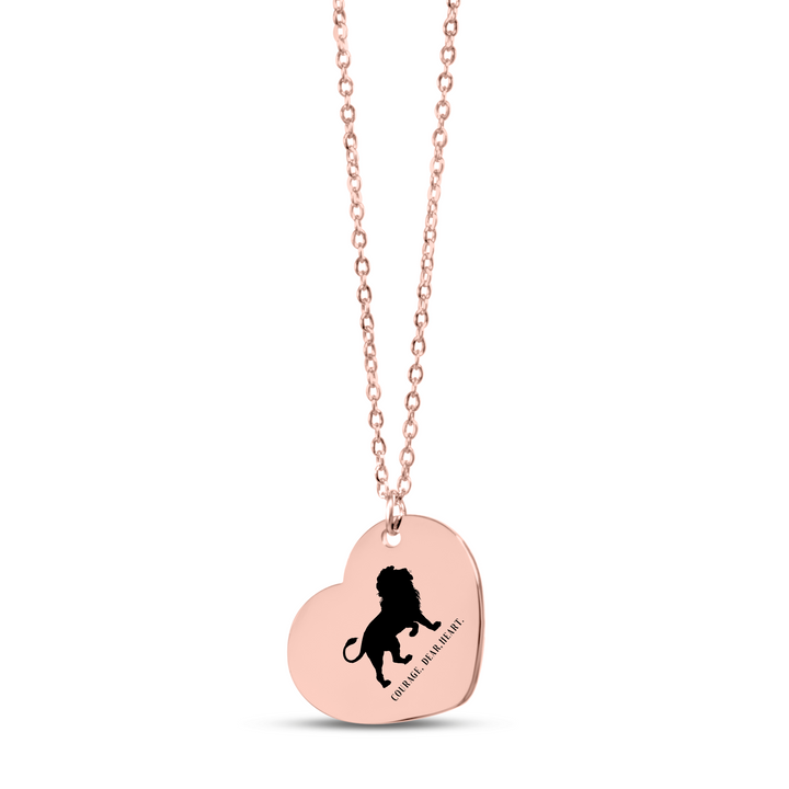 Christian Necklace Courage, Dear Heart Heart Necklaces