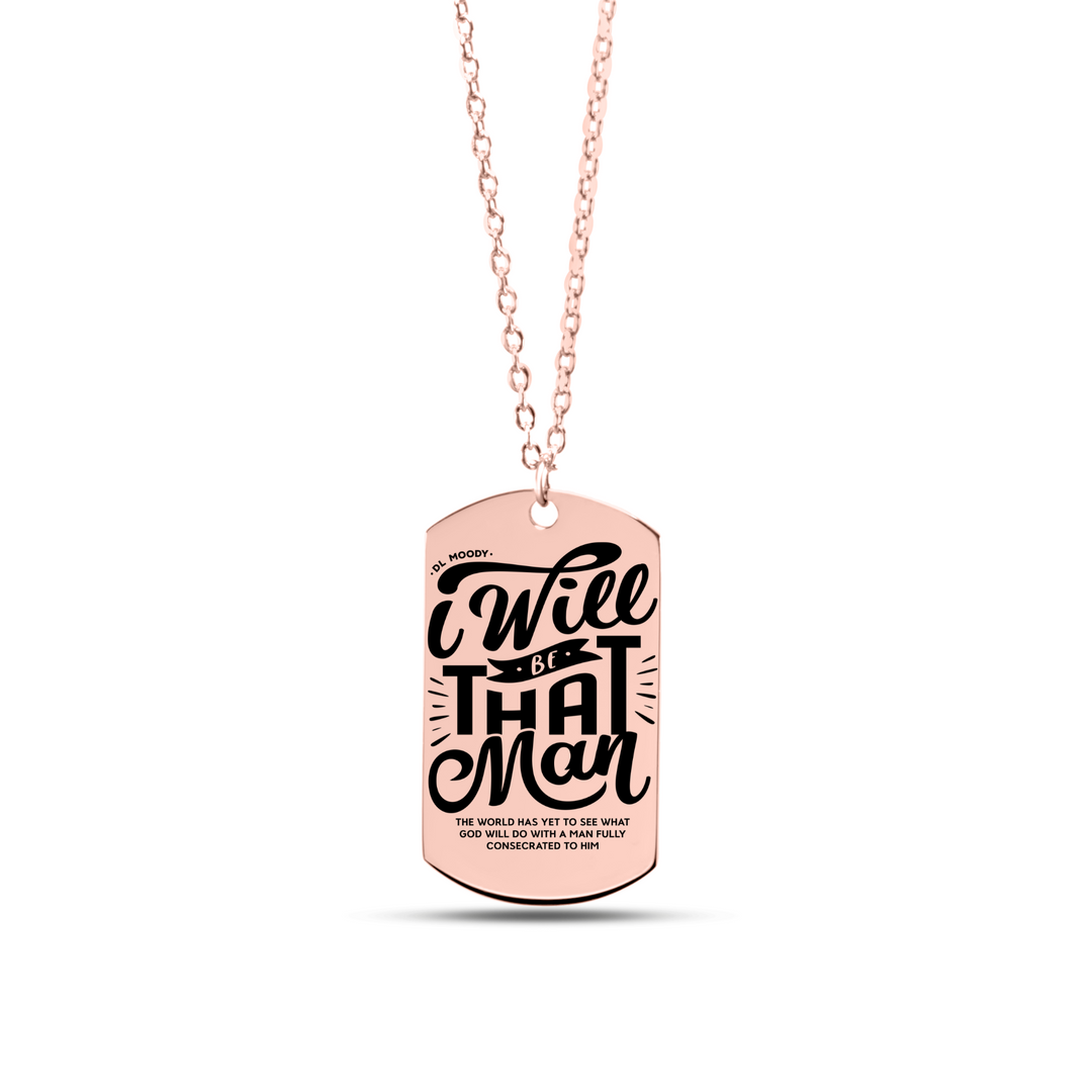 Christian Necklace I Will Be That Man Tag Tag Necklaces