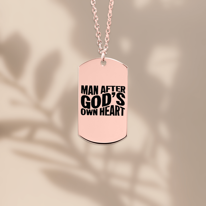 Christian Necklace Man After God's Heart Tag Tag Necklaces