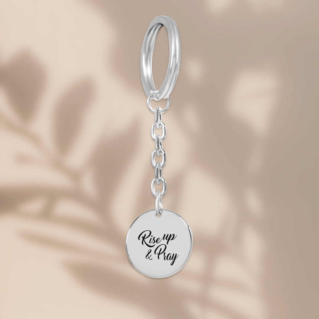 Christian Keychain Rise Up and Pray Pendant Pendant Keychains