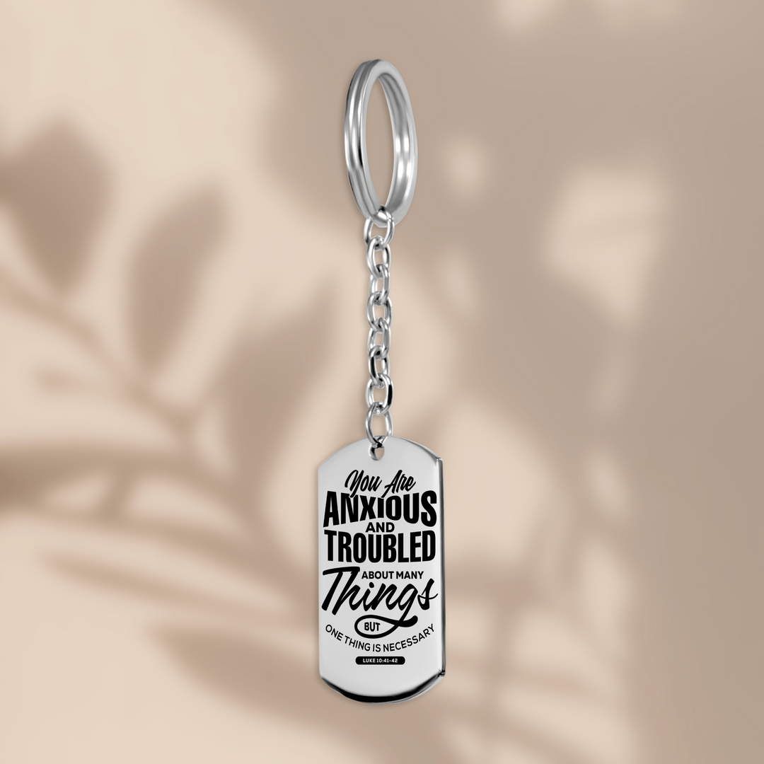 Christian Keychain Anxious And Troubled Tag Tag Keychains