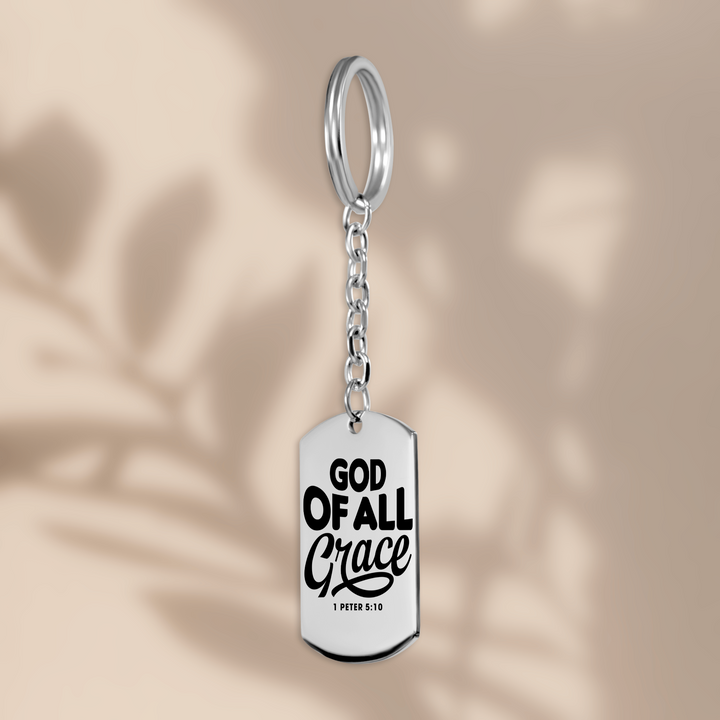 Christian Keychain God of All Grace Tag Tag Keychains