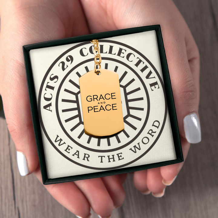 Christian Keychain Grace and Peace Tag Tag Keychains