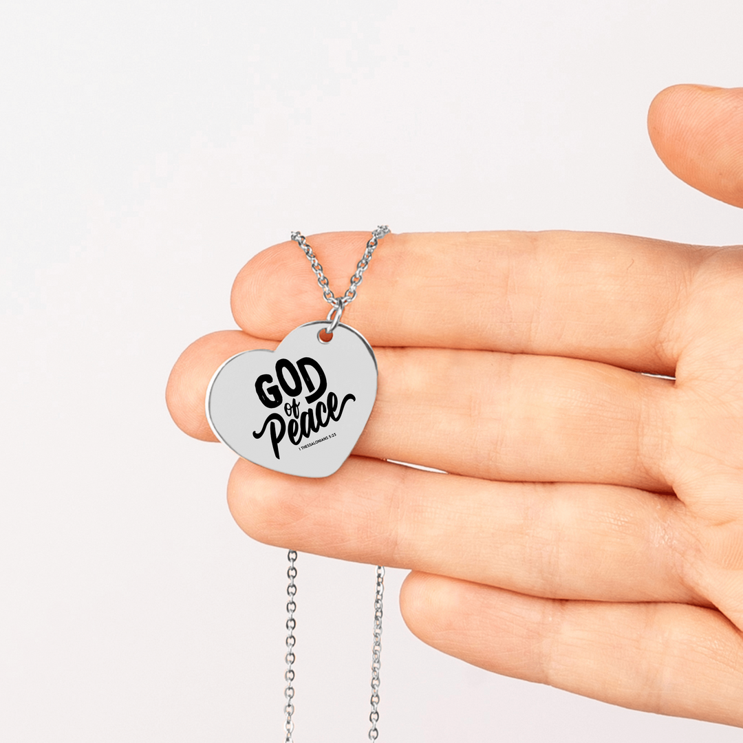 Christian Necklace God of Peace Heart Heart Necklaces