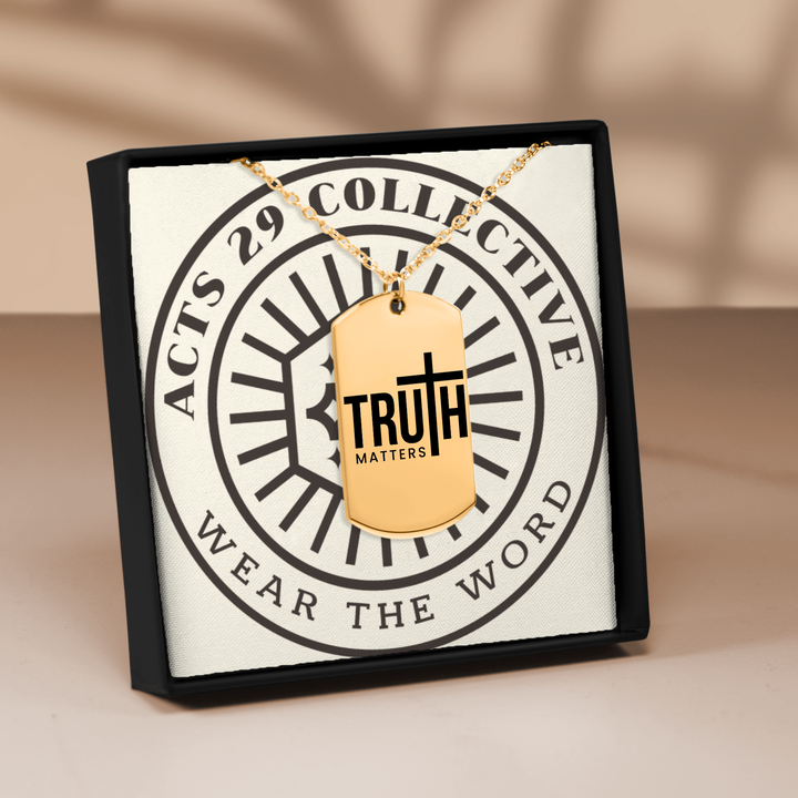 Christian Necklace Truth Matters Tag Tag Necklaces