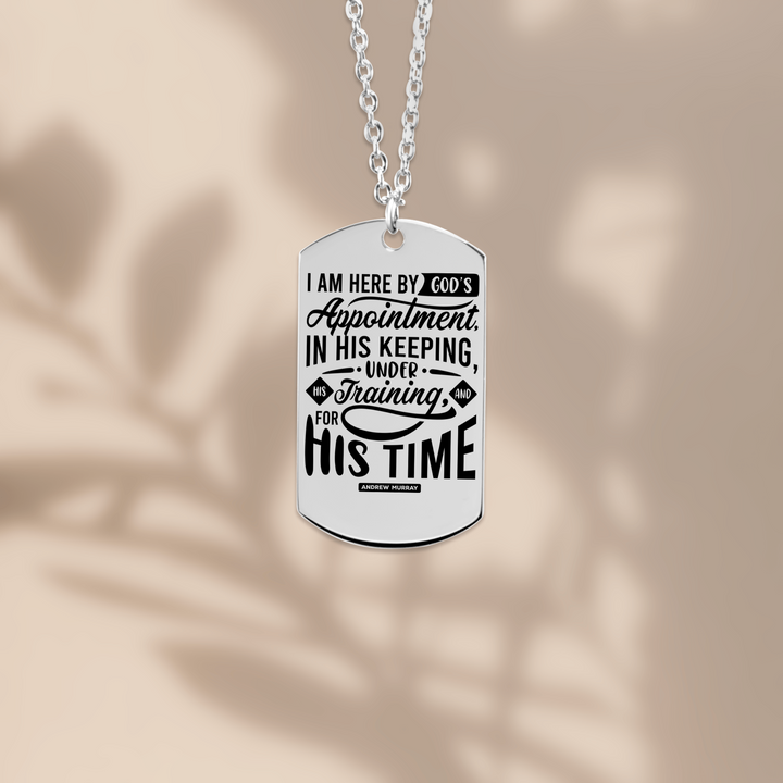 Christian Necklace His Time Tag Tag Necklaces