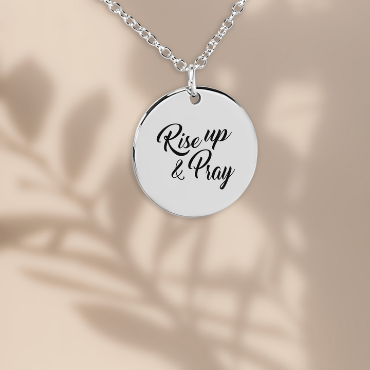 Christian Necklace Rise Up and Pray Pendant Pendant Necklaces