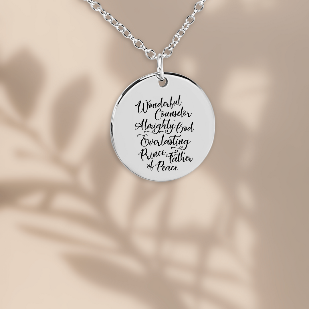 Christian Necklace Wonderful Counselor Pendant Pendant Necklaces