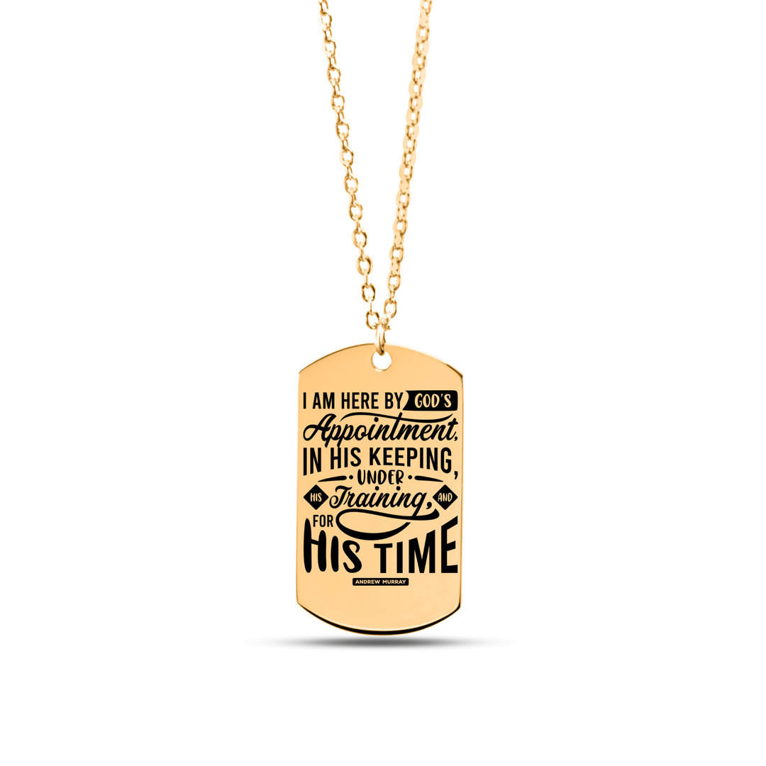 Christian Necklace His Time Tag Tag Necklaces