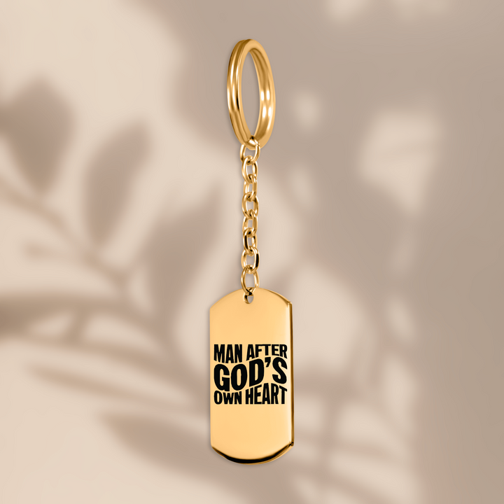 Christian Keychain Man After God's Heart Tag Tag Keychains