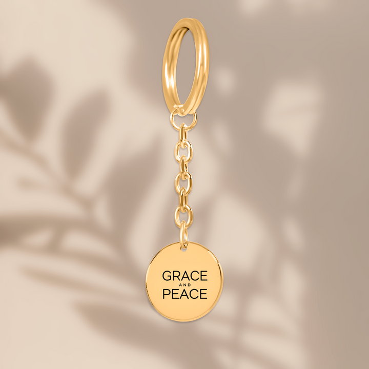 Christian Keychain Grace and Peace Pendant Pendant Keychains