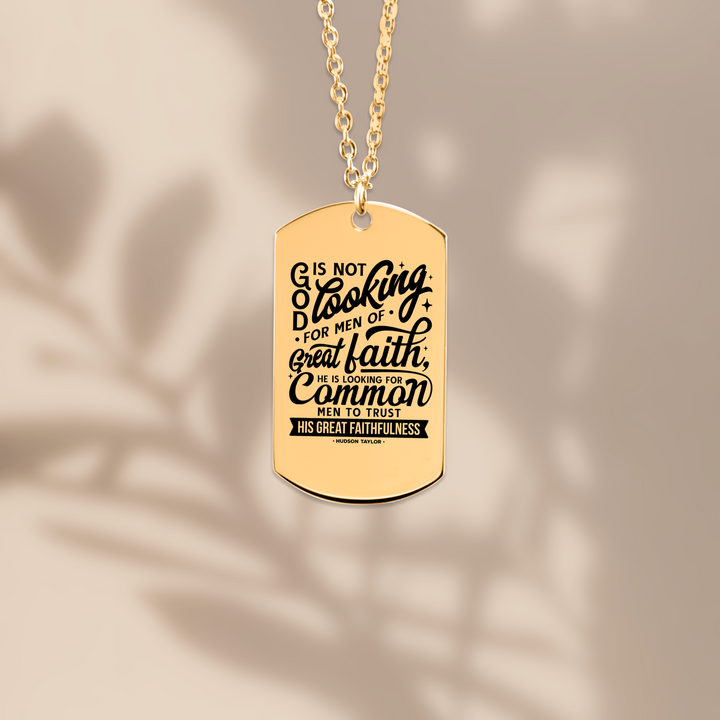 Christian Necklace Common Men Tag Tag Necklaces